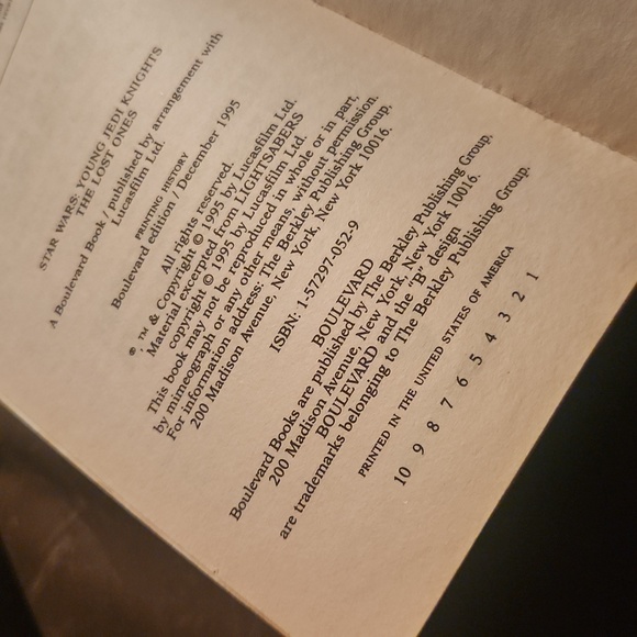 1995 Star Wars Young Jedi Knights books - Picture 5 of 5